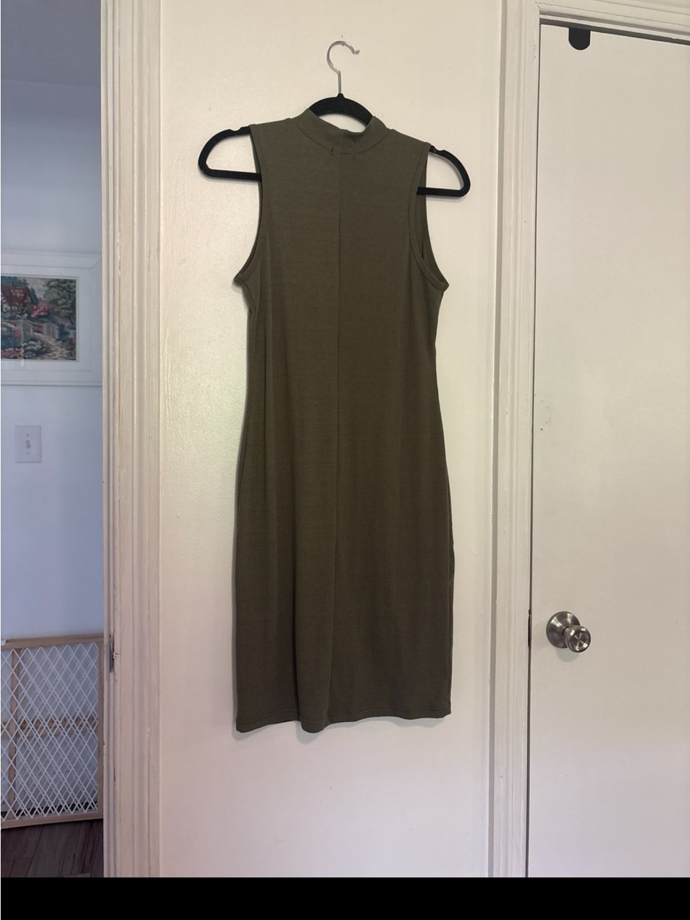 Rue21 Olive Green Sleeveless Mock Neck Midi Dress